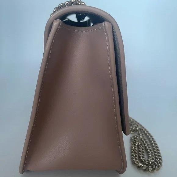 Furla Metropolis Mini Studded Leather Crossbody Blush Pink Saffiano Chain Bag - Picture 8 of 15